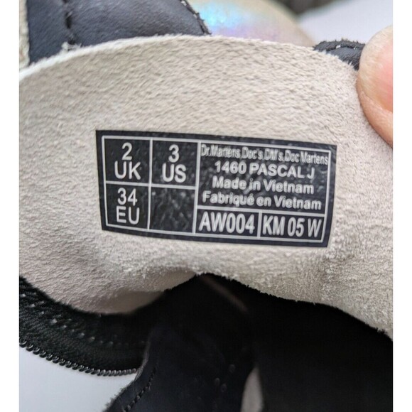 Dr Doc Martens 1460 Pascal J Iridescent Boots Girls US Size 3 - Picture 2 of 14